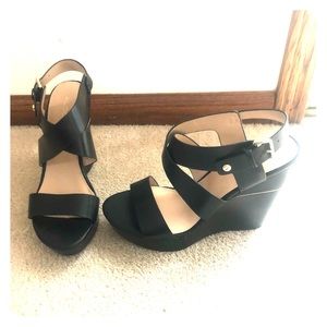 Black Aldo wedges